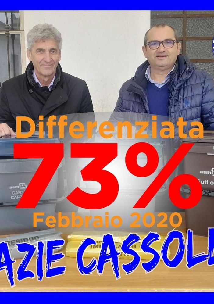 Cassolnovo, riscontro positivo per la raccolta differenziata. Raggiunto il 73%