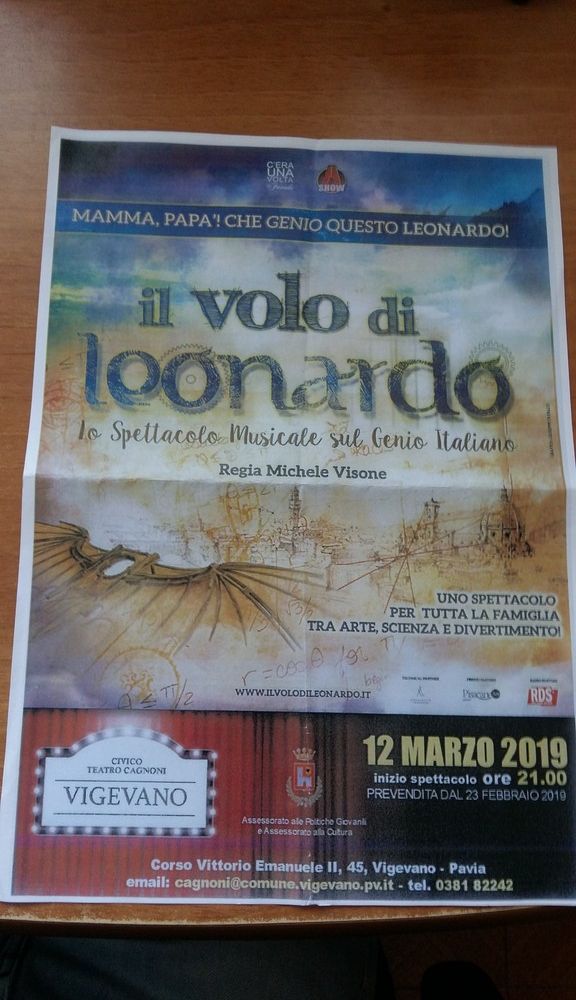 &quot;Il volo di Leonardo&quot;, l'esperienza del teatro Musicale a Vigevano