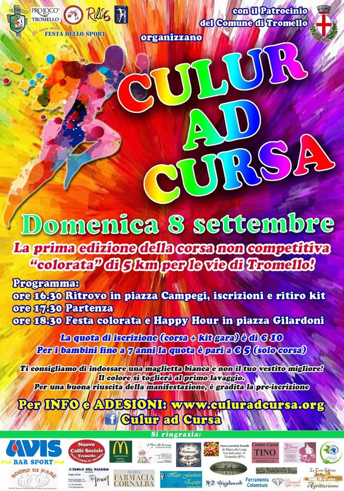 Tromello: domenica 8 settembre si corre con &quot;Culuradcursa&quot;