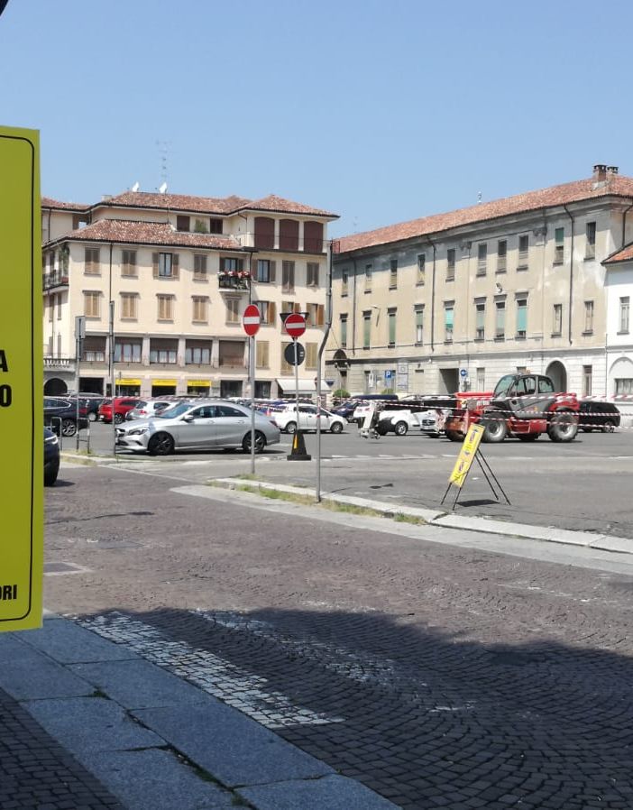 Vigevano, partiti i lavori in piazza Sant’Ambrogio