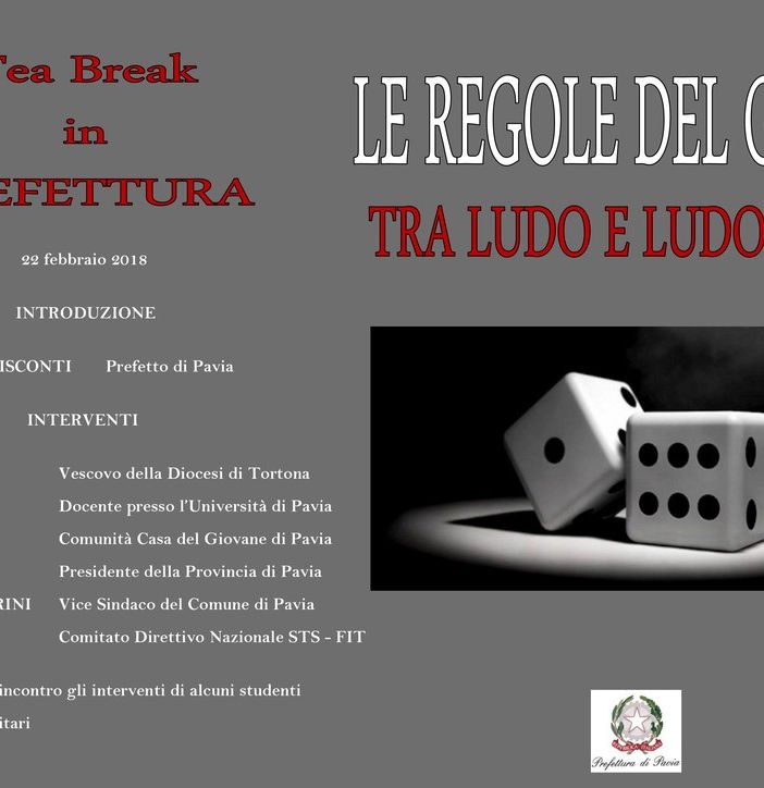 &quot;Tea break&quot; della Prefettura contro il fenomeno delle ludopatie