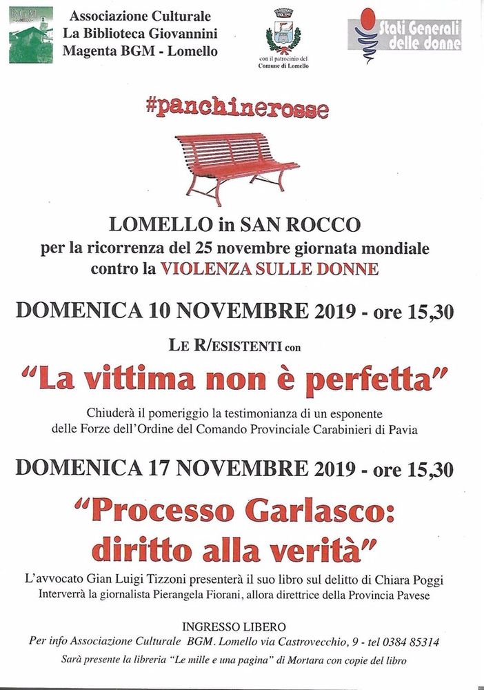 Lomello, due pomeriggi per dire “no” alla violenza sulle donne