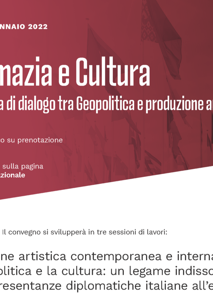 Mondo Internazionale propone il convegno di 'Diplomazia e Cultura. Prospettiva di dialogo tra Geopolitica e produzione artistica'