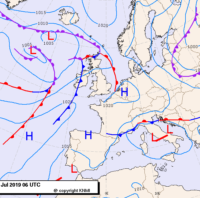 Previsioni meteo per mercoledì 10, giovedì 11, venerdì 12 (luglio)