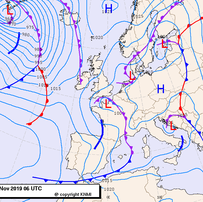 Previsioni meteo per domenica 10, lunedì 11, martedì 12 (novembre)