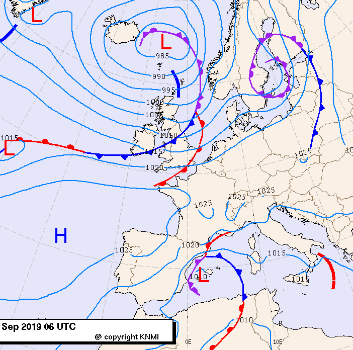 Previsioni meteo per mercoledì 11, giovedì 12, venerdì 13 (settembre)