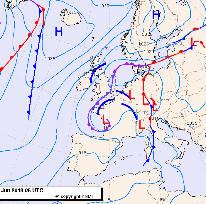 Previsioni meteo per mercoledì 12, giovedì 13, venerdì 14 (giugno)