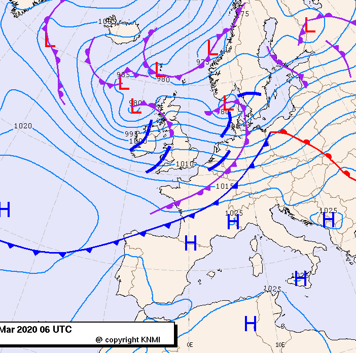 Previsioni meteo per giovedì 12, venerdì 13, sabato 14 (marzo)