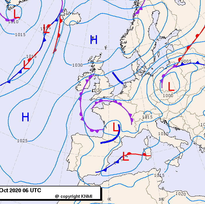 Previsioni meteo per mercoledì 14, giovedì 15, venerdì 16 (ottobre)