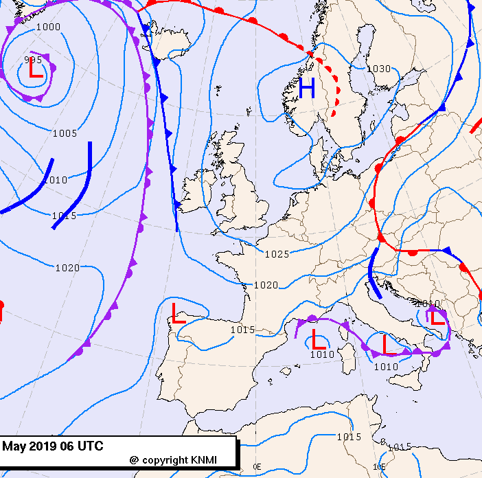 Previsioni meteo per mercoledì 15, giovedì 16, venerdì 17 (maggio)