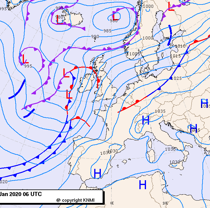 Previsioni meteo per giovedì 16, venerdì 17, sabato 18 (gennaio)