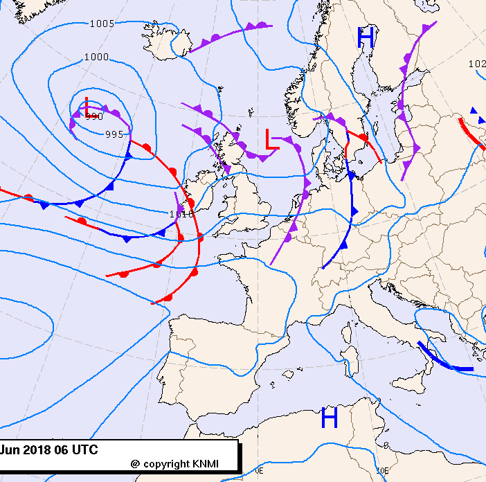 Previsioni meteo per domenica 17, lunedì 18, martedì 19 (giugno)