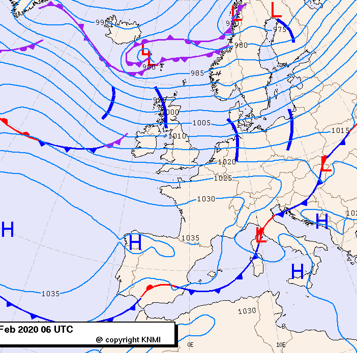 Previsioni meteo per martedì 18, mercoledì 19, giovedì 20 (febbraio)