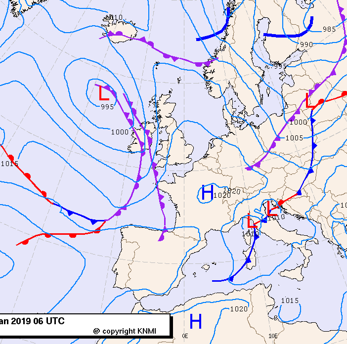 Previsioni meteo per venerdì 18, sabato 19, domenica 20 (gennaio)