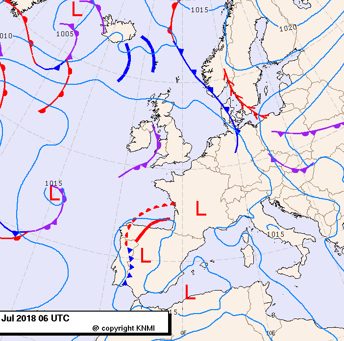 Previsioni meteo per mercoledì 18, giovedì 19, venerdì 20 (luglio)