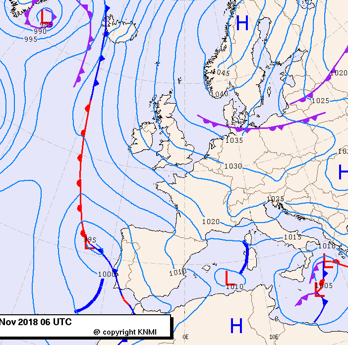 Previsioni meteo per domenica 18, lunedì 19, martedì 20 (novembre)