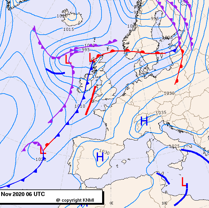 Previsioni meteo per mercoledì 18, giovedì 19, venerdì 20 (novembre)
