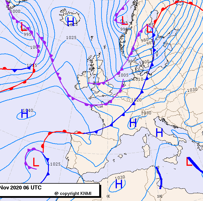 Previsioni meteo per giovedì 19, venerdì 20, sabato 21 (novembre)
