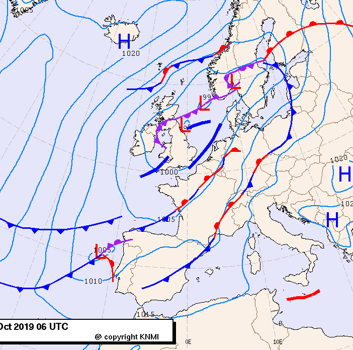 Previsioni meteo per sabato 19, domenica 20, lunedì 21 (ottobre)