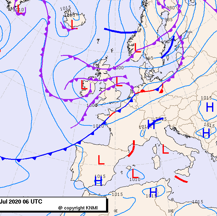Previsioni meteo per mercoledì 1, giovedì 2, venerdì 3 (luglio)