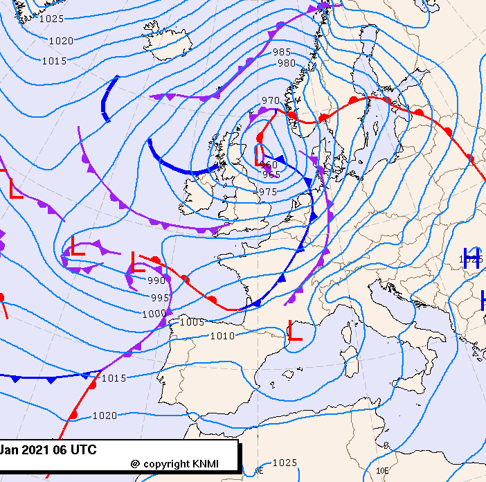Previsioni meteo per giovedì 21, venerdì 22, sabato 23 (gennaio)