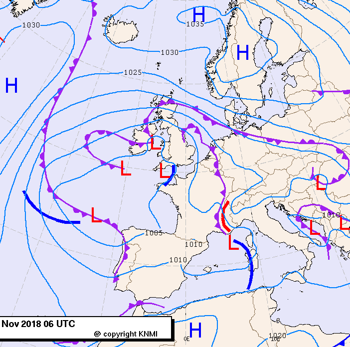 Previsioni meteo per mercoledì 21, giovedì 22, venerdì 23 (novembre)