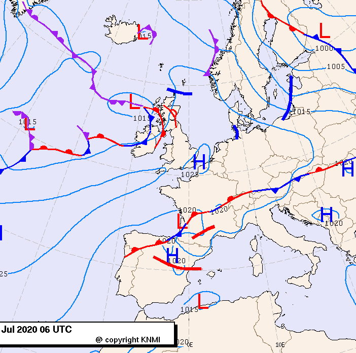 Previsioni meteo per mercoledì 22, giovedì 23, venerdì 24 (luglio)