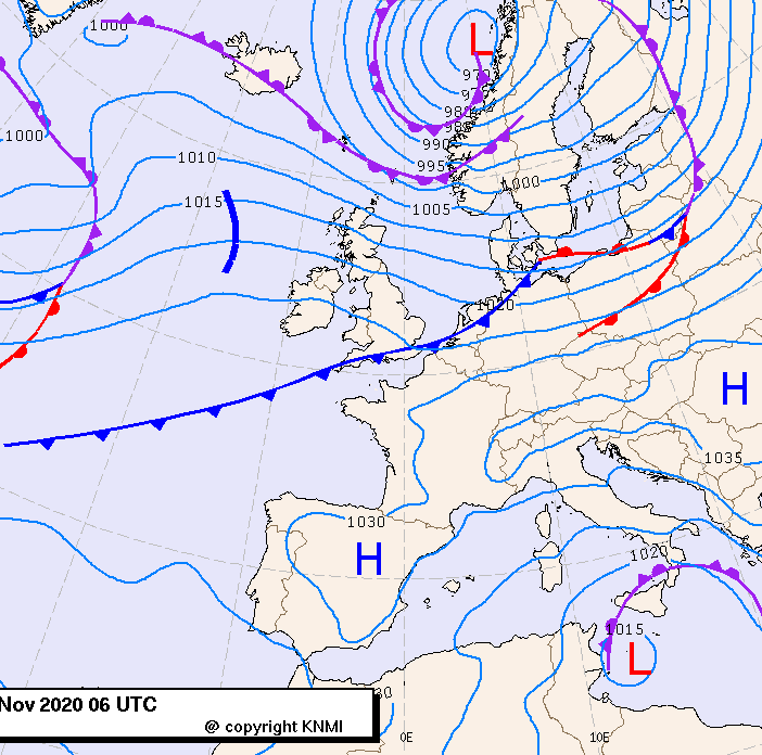 Previsioni meteo per domenica 22, lunedì 23, martedì 24 (novembre)