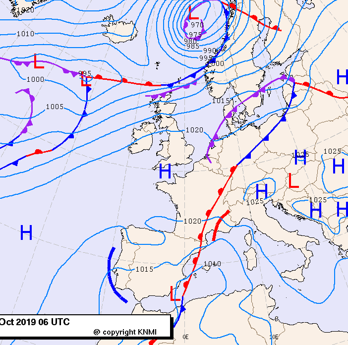 Previsioni meteo per martedì 22, mercoledì 23, giovedì 24 (ottobre)