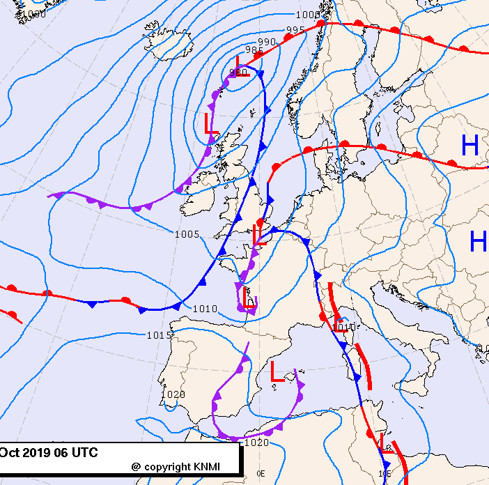 Previsioni meteo per giovedì 24, venerdì 25, sabato 26 (ottobre)