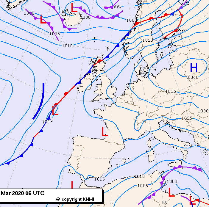 Previsioni meteo per mercoledì 25, giovedì 26, venerdì 27 (marzo)