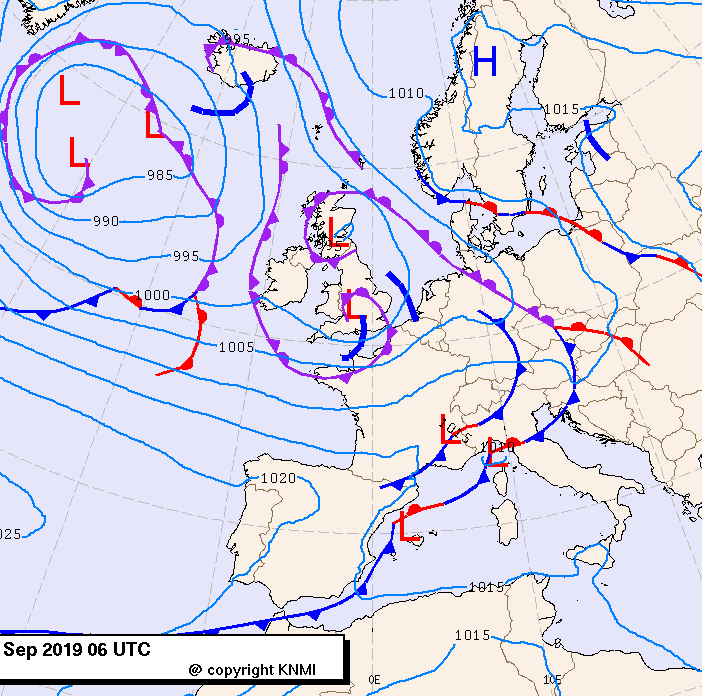 Previsioni meteo per mercoledì 25, giovedì 26, venerdì 27 (settembre)
