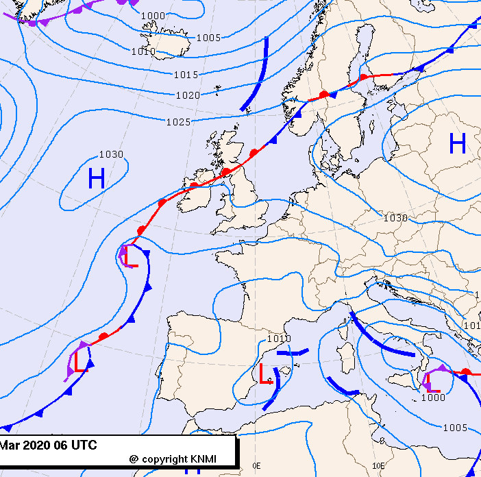 Previsioni meteo per giovedì 26, venerdì 27, sabato 28 (marzo)