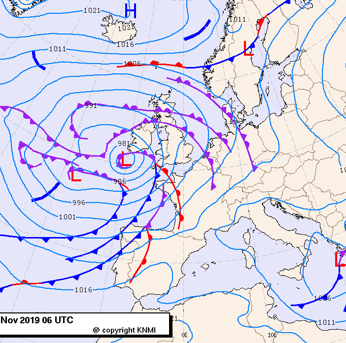 Previsioni meteo per martedì 26, mercoledì 27, giovedì 28 (novembre)