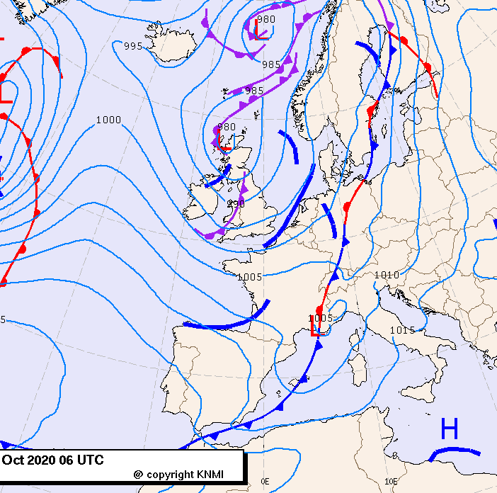 Previsioni meteo per lunedì 26, martedì 27, mercoledì 28 (ottobre)