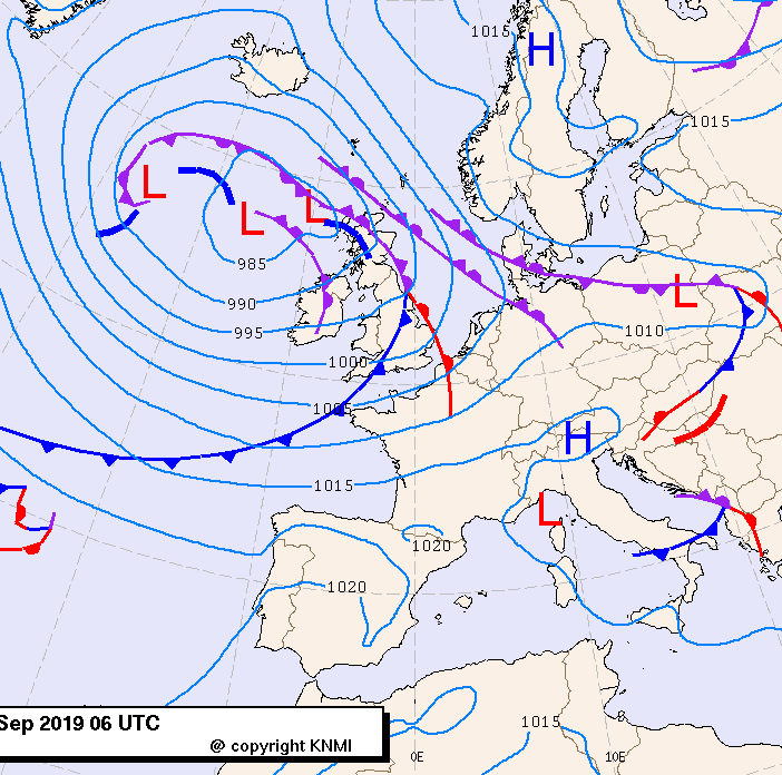Previsioni meteo per giovedì 26, venerdì 27, sabato 28 (settembre)