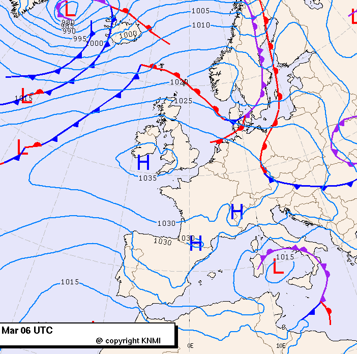 Previsioni meteo per mercoledì 27, giovedì 28, venerdì 29 (marzo)