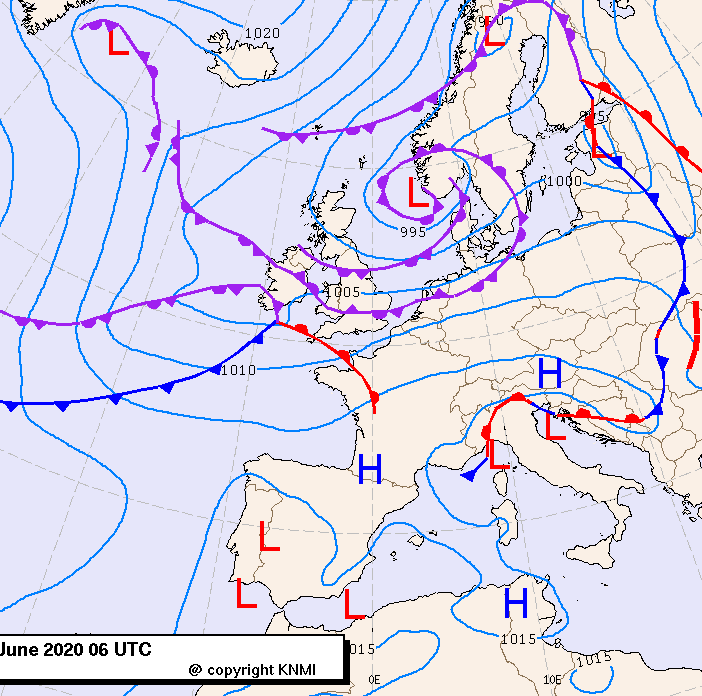 Previsioni meteo per martedì 30, mercoledì 1, giovedì 2 (giugno-luglio)