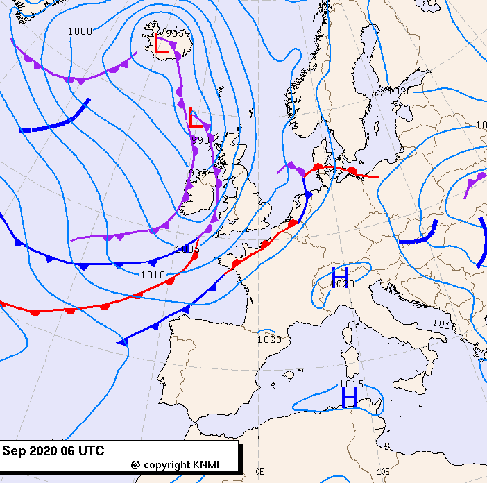 Previsioni meteo per mercoledì 30, giovedì 1, venerdì 2 (settembre-ottobre)