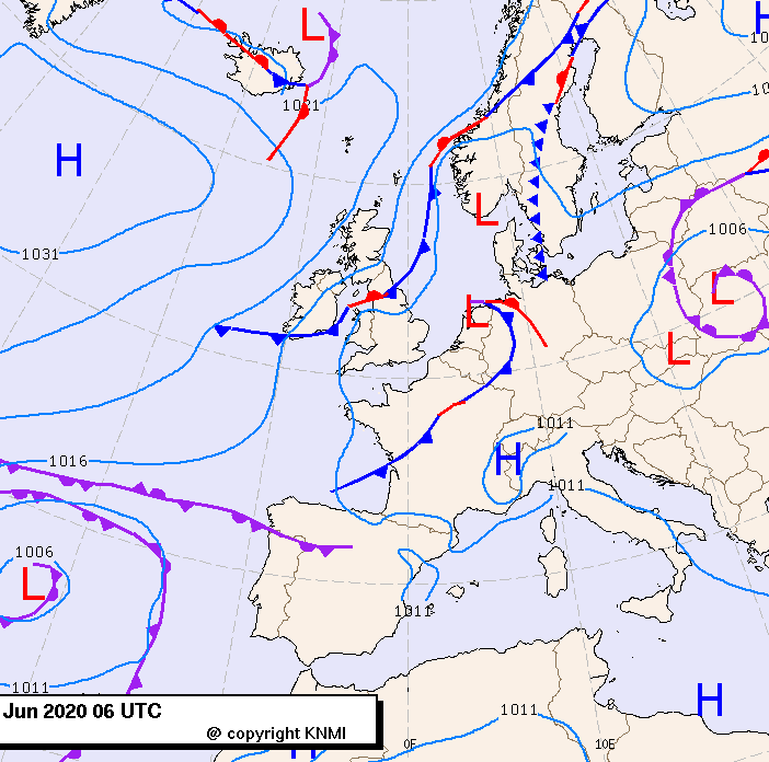 Previsioni meteo per mercoledì 3, giovedì 4, venerdì 5 (giugno)