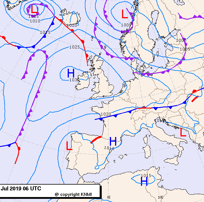 Previsioni meteo per mercoledì 3, giovedì 4, venerdì 5 (luglio)