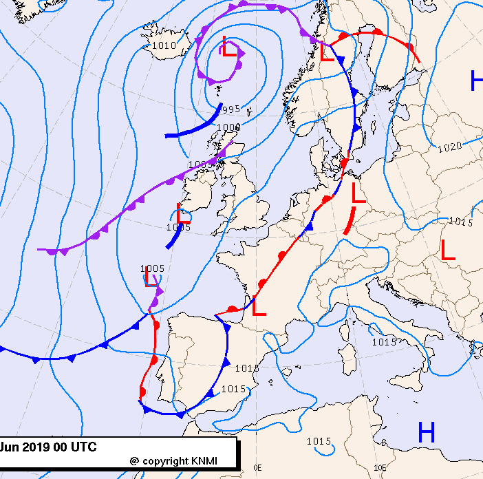 Previsioni meteo per martedì 4, mercoledì 5, giovedì 6 (giugno)