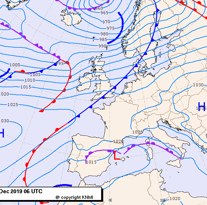 Previsioni meteo per giovedì 5, venerdì 6, sabato 7 (dicembre)