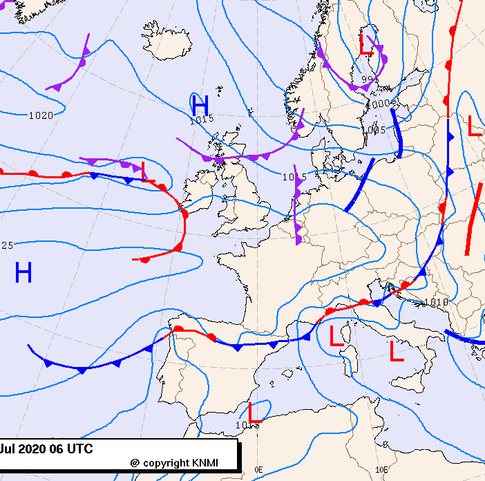 Previsioni meteo per martedì 7, mercoledì 8, giovedì 9 (luglio)