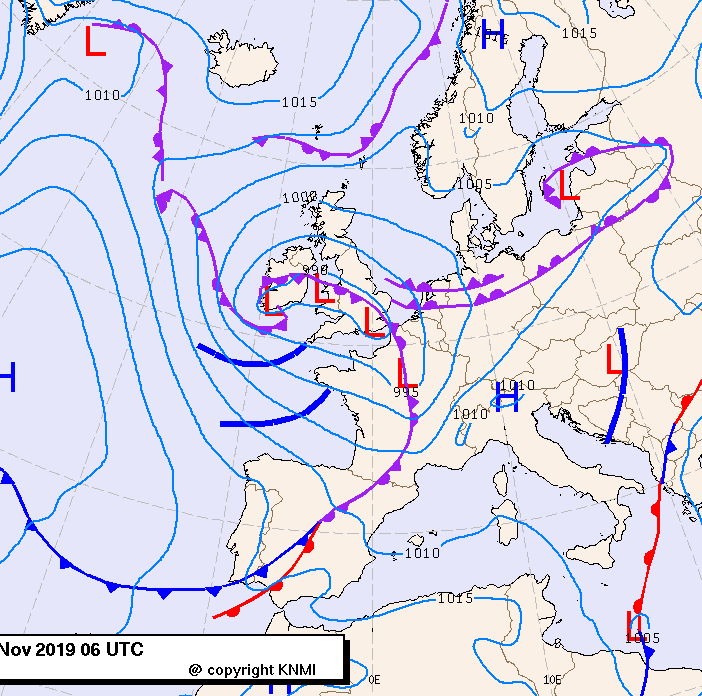 Previsioni meteo per giovedì 7, venerdì 8, sabato 9 (novembre)
