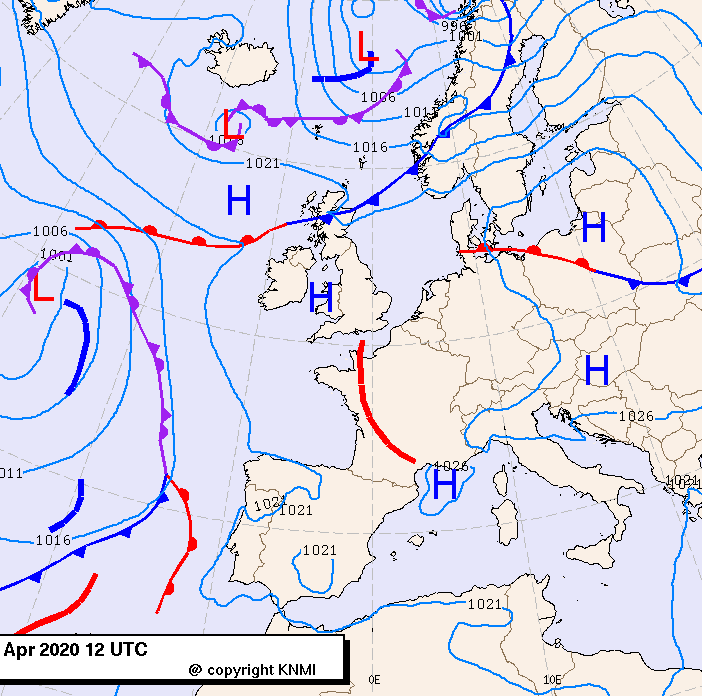 Previsioni meteo per mercoledì 8, giovedì 9, venerdì 10 (aprile)