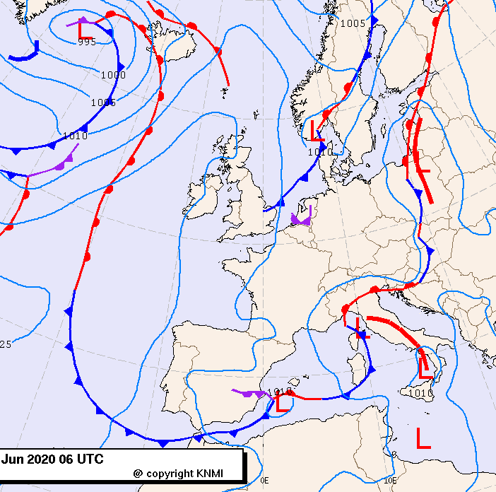 Previsioni meteo per lunedì 8, martedì 9, mercoledì 10 (giugno)