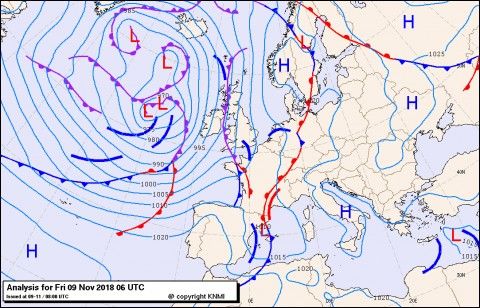 Previsioni meteo per venerdì 9, sabato 10, lunedì 11 (novembre)