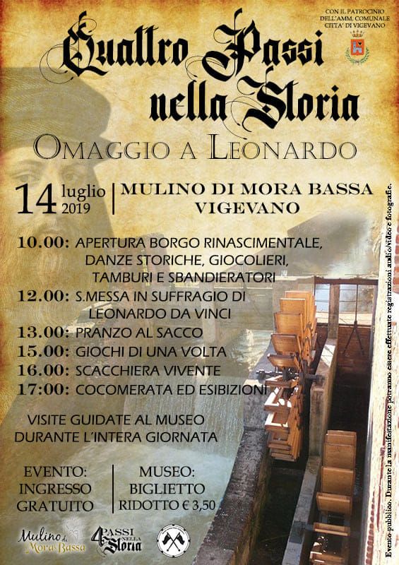 Vigevano, al Mulino di Mora Bassa quattro passi nella storia con Leonardo da Vinci