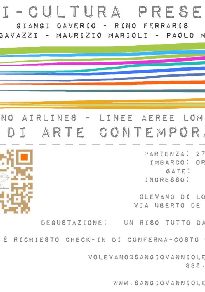 Inaugurazione Hub Arte Contemporanea 27 e 28 Ottobre a Olevano di Lomellina